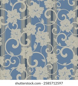 Seamless floral background. Vintage ornament. Use for wallpaper, printing on the packaging paper, textiles, tile.