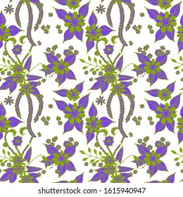 Seamless Floral Background. Vintage Philippine