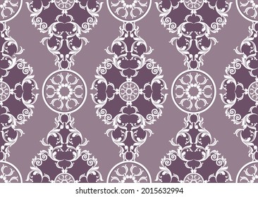 Seamless floral baroque pattern. EPS10 Illustration.