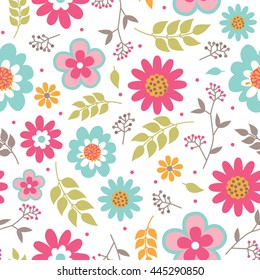 seamless floral with beautiful flower