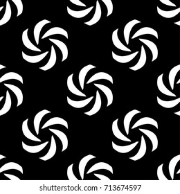 Seamless floral black and white pattern for fabrics and wallpapers.
