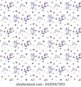 Seamless floral blossom pattern art design print fabric illustration vector
