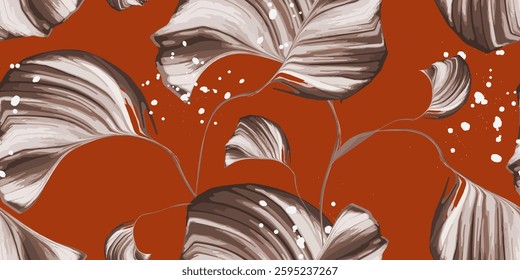 Seamless floral blossom pattern. Trendy fabric prints. Vector illustration