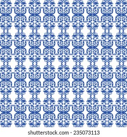Seamless floral blue background