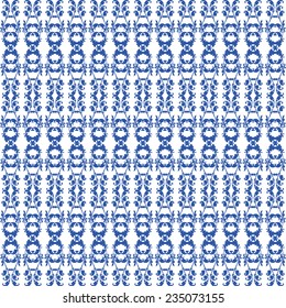 Seamless floral blue background