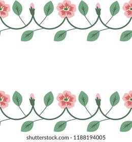 Seamless floral border