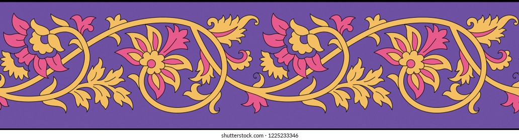 Seamless Floral Border