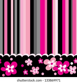 Seamless floral border