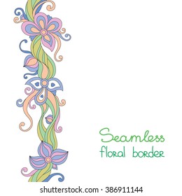 Seamless floral border