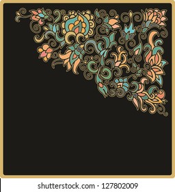 seamless floral border decor