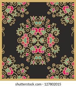 seamless floral border decor