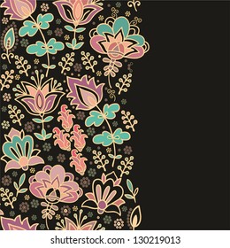 seamless floral border decor