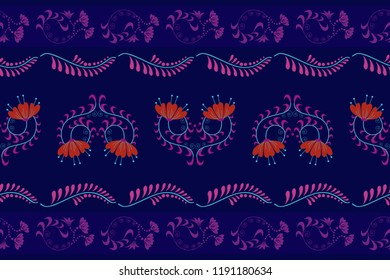 seamless floral border (Vector)