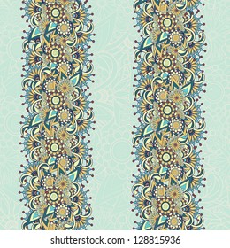 Seamless floral borders background. Vector illustration
