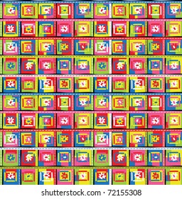 Seamless floral bright pattern