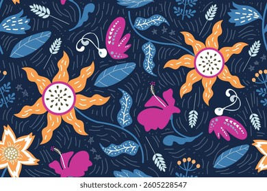 seamless floral with butterfly pattern