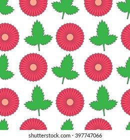 seamless floral chrysanthemum pattern vector