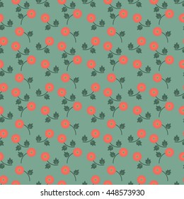 seamless floral chrysanthemum pattern vector