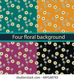seamless floral chrysanthemum pattern vector