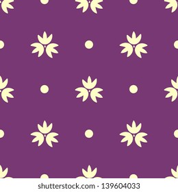 Seamless floral and circles pattern