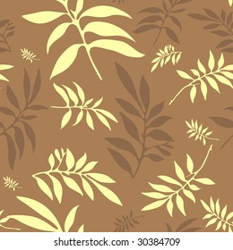 Seamless floral coffee background (vector)