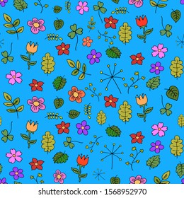 seamless floral colorful pattern background vector image cover