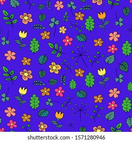 seamless floral colorful pattern background vector image cover