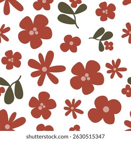 Padrão de margarida floral sem costura - Design de vetor elegante