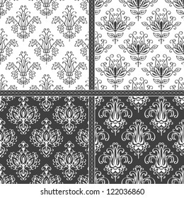 Seamless floral damask pattern. Seamless pattern can be used for wallpaper, pattern fills, web page background,surface textures, wrapping paper. Floral textile background