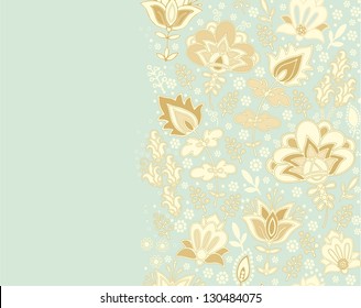 seamless floral decor in orient style