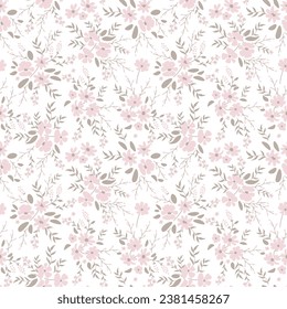 Seamless floral decorative ditsy vector pattern