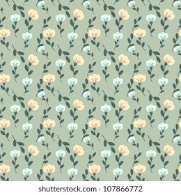 Seamless floral decorative pastel pattern