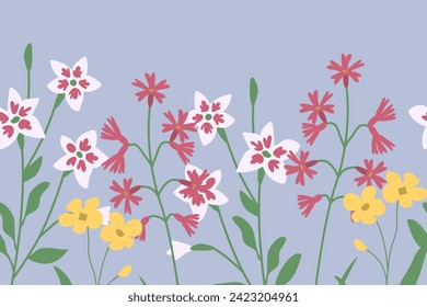 Seamless floral decorative vector background