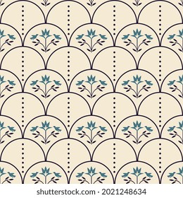 Seamless floral decorative vector pattern