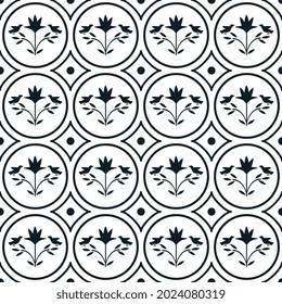 Seamless floral decorative vector pattern