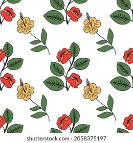 Seamless floral decorative vector pattern