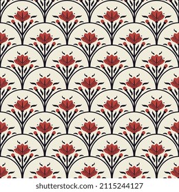 Seamless floral decorative vector pattern