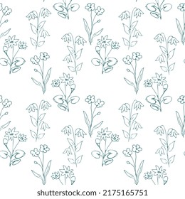 Seamless floral decorative vector pattern