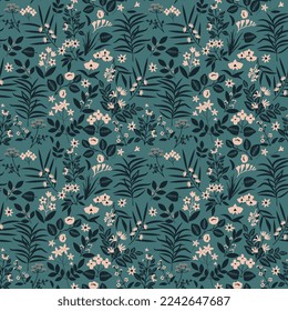 Seamless floral decorative vector pattern