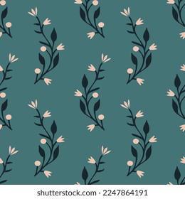 Seamless floral decorative vector pattern