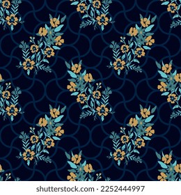 Seamless floral decorative vector pattern