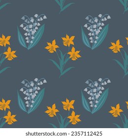 Seamless floral decorative vector pattern