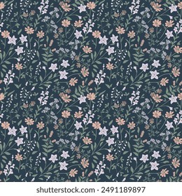 Seamless floral decorative vector pattern