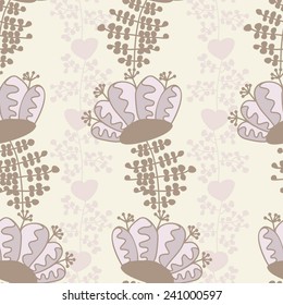 seamless with floral design 