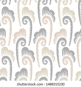 Seamless floral design stylized hand print printed pattern. The design is suitable for clothes design, wallpaper, background, stationary supplies, etc.