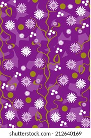 Seamless floral designer illustrations