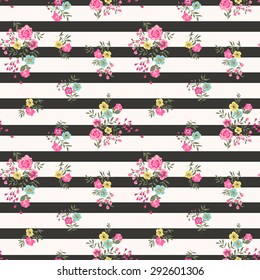 Seamless Floral Ditsy Pattern in vector 