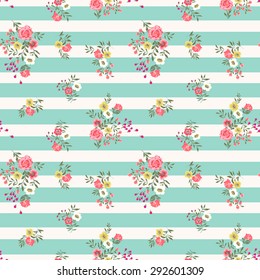 Seamless Floral Ditsy Pattern in vector 