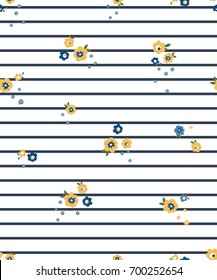Seamless Floral Ditsy Pattern in vector
