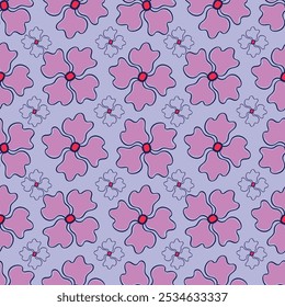 seamless floral doodle background design pattern illustration